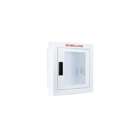 CUBIX SAFETY Semi Recessed, Non-Alarmed, Large AED Cabinet SR-Ln